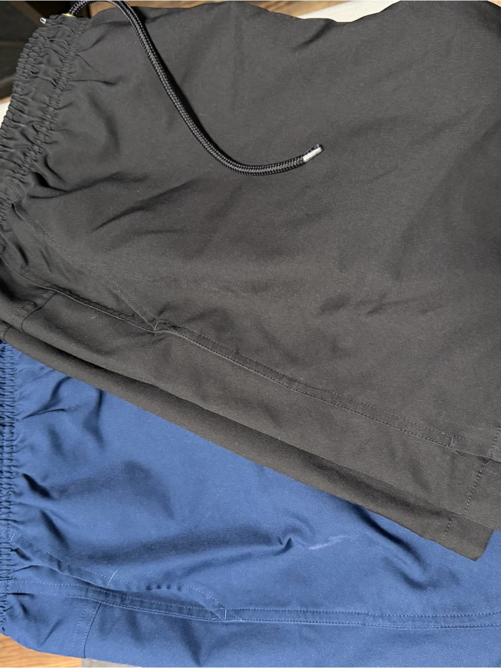 DSG Black and Navy Men's Elastic Waist Hybrid Shorts 2 pairs